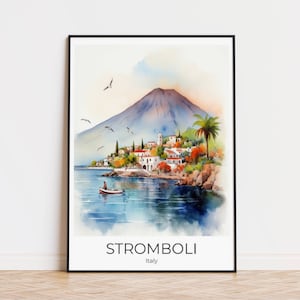 STROMBOLI - Travelposter Aquarell