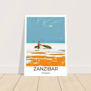 Zanzibar | Affiche de voyage Zanzibar | Art mural Afrique | Impression de voyage Zanzibar | Décoration murale Zanzibar