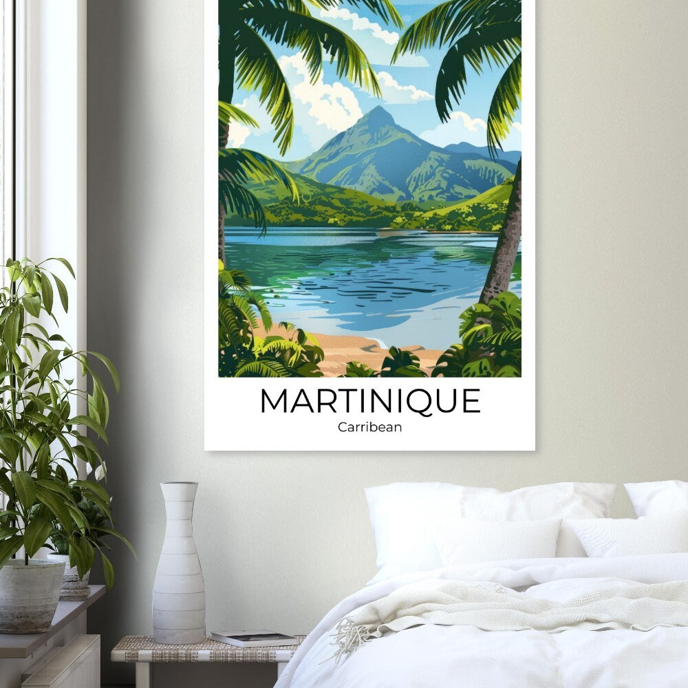 Martinique Island Martinique Caribbean Travel Poster Martinique Wall ...