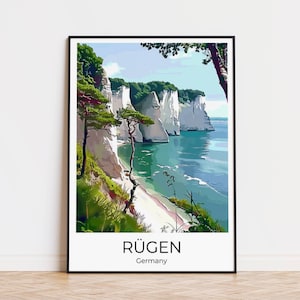 RÜGEN Poster, Rügen Gift, Rügen Souvenir, Binz Rügen Travel Print, Cape Arkona, Rügen Island, Travel Poster Rügen, Baltic Sea Gift