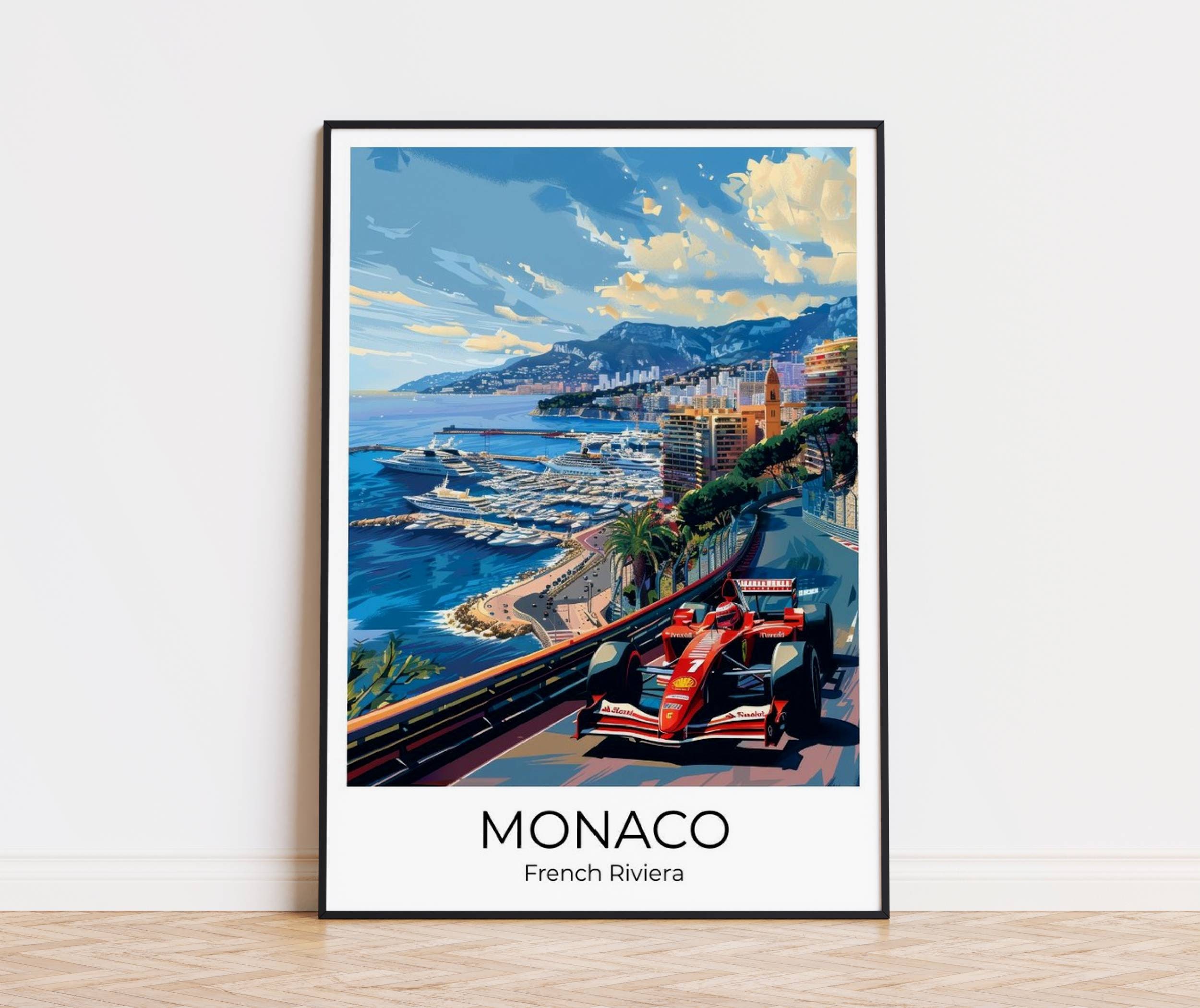 MONACO Travel Poster, Travel Print Monaco, Monte Carlo Gift