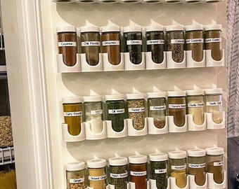 Sleek Wall Mount Spice Rack - Modern Kitchen Organization