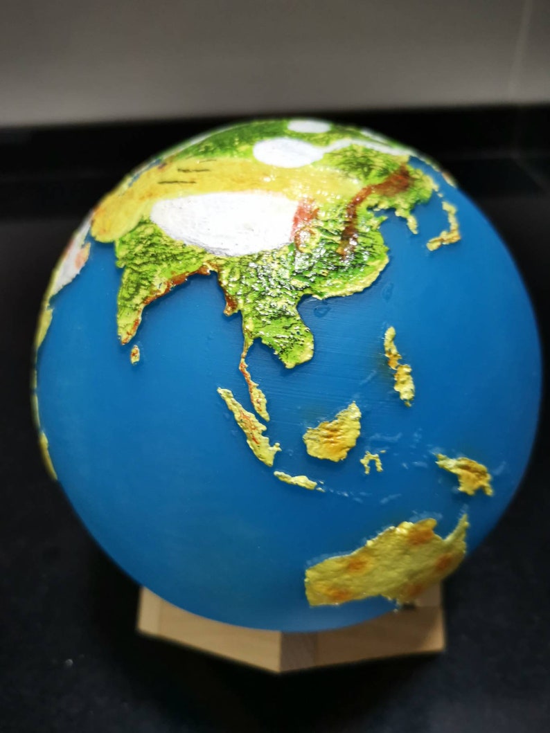 Painted Earth Lamp Etsy