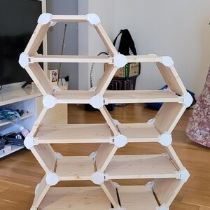 DIY Honeycomb Shoe Rack Connector Set Customizable Shelf for up to 16 ...