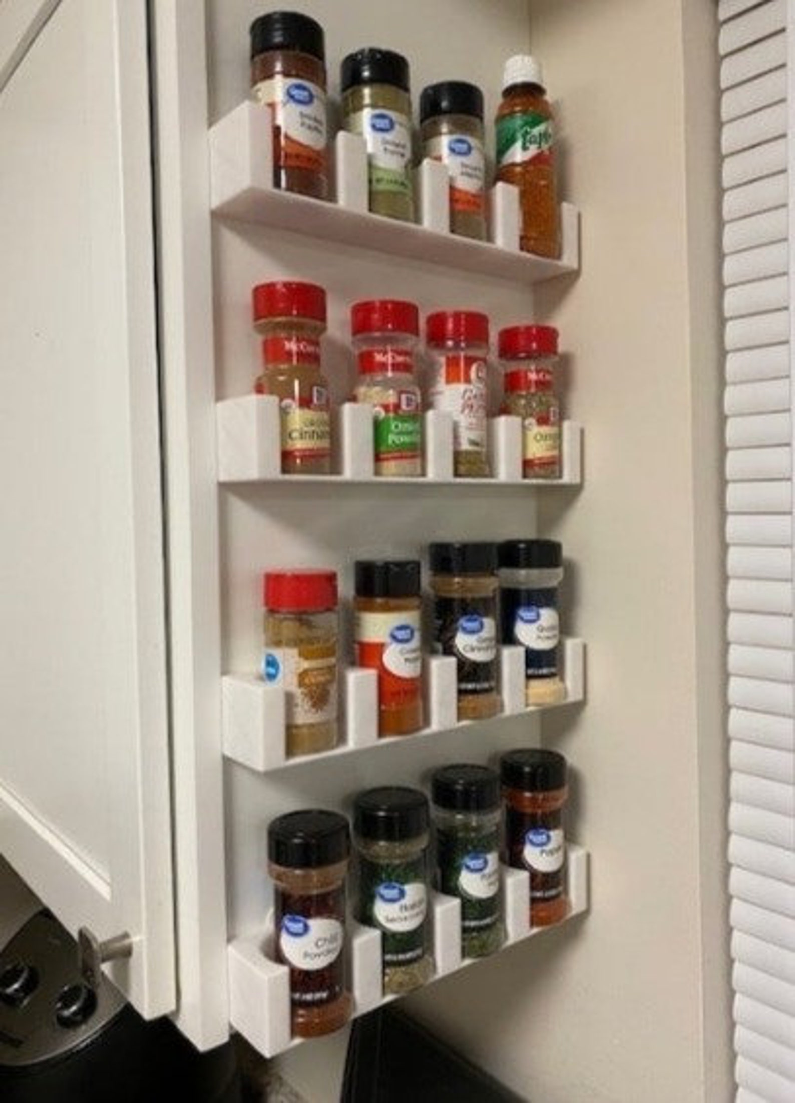 Stick on Wall Mount Spice Rack - Modern Kitchen Organization - Etsy