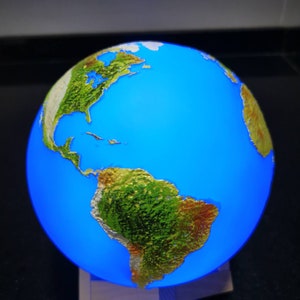 Painted Earth Planet Lamp