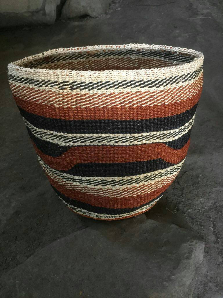 SALE Brown African Woven Baskets Sisal Basket Planter Plant Etsy
