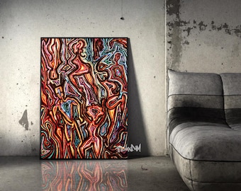 Psychedelic Art Poster: Abstract World, Vibrant Home Decor