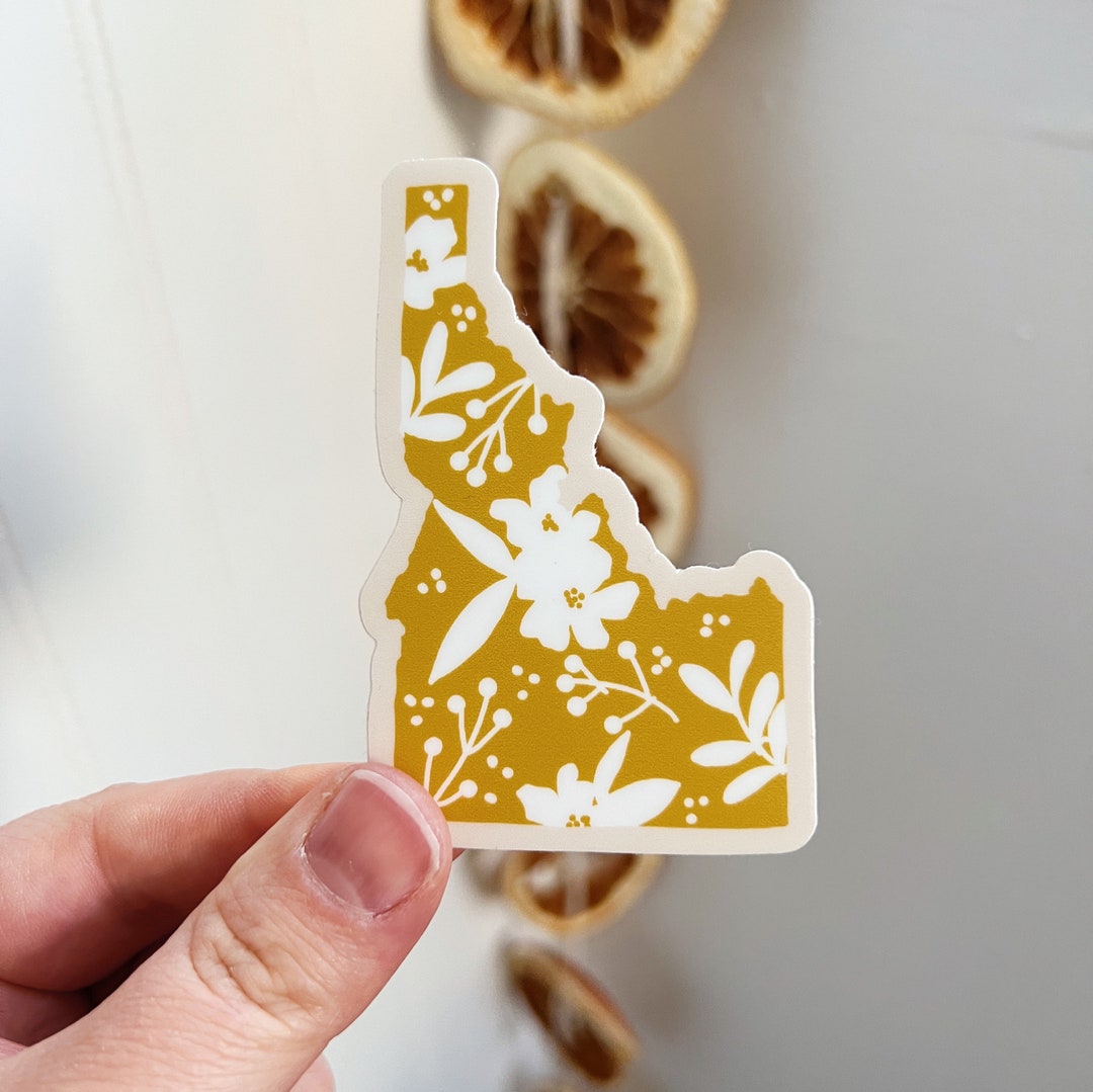 Idaho Syringa State Outline Sticker - Etsy