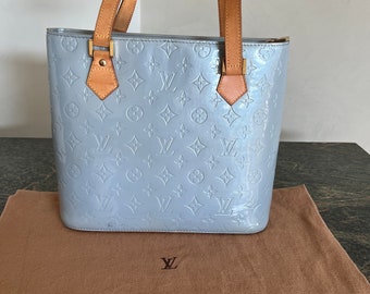 Louise Vuitton Rare Blue Bucket patent Bag. LV Rare find, Designer Bag