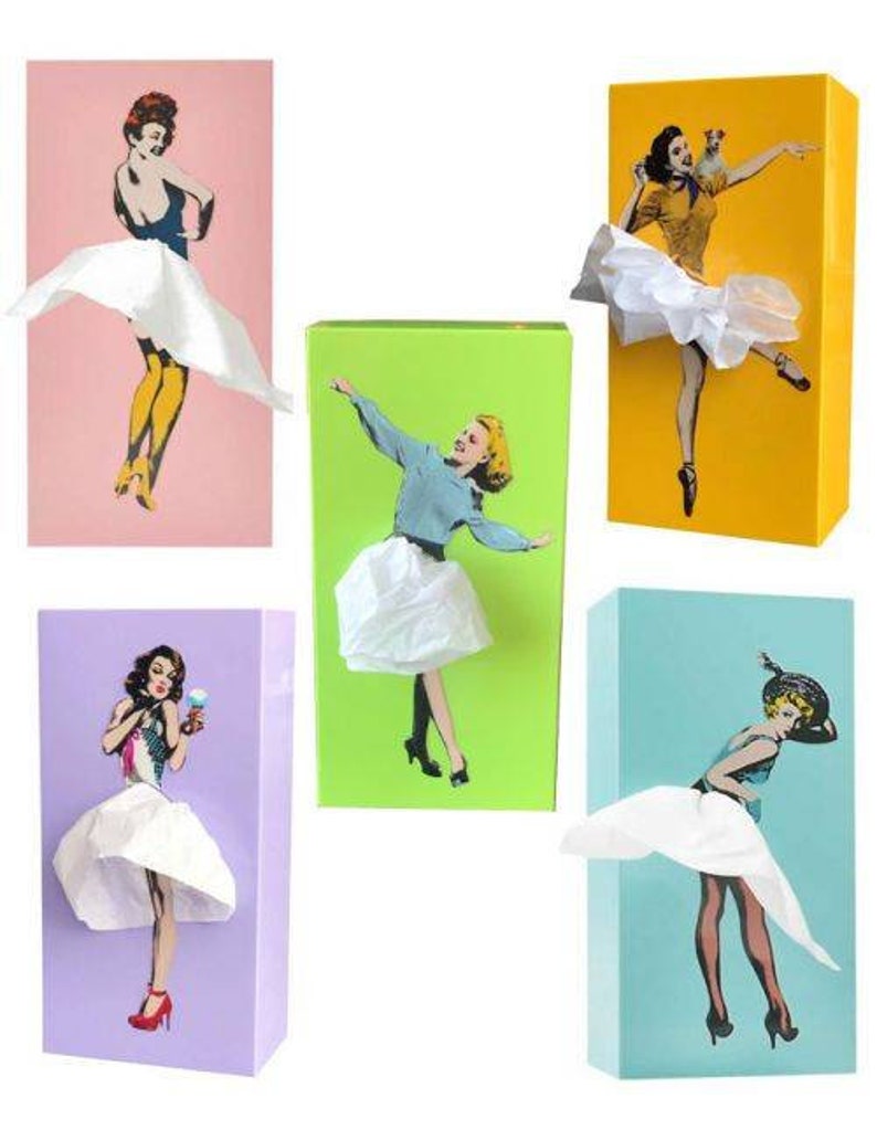 Vintage Pin up Girl Tissue Box Holder Etsy