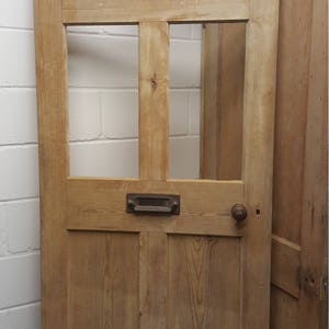 Original Victorian Stripped Pine Front Door Without Glass - COLLECTION ONLY or provide own courier
