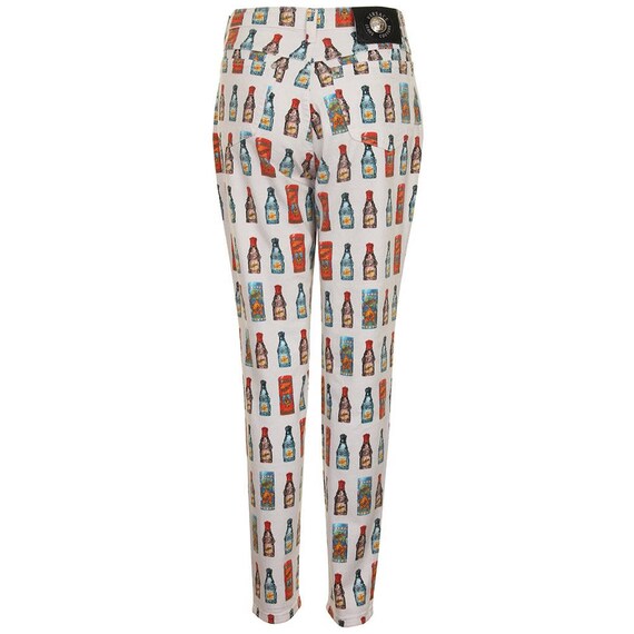 Versace Vintage White Perfume Bottle Pants and Shi