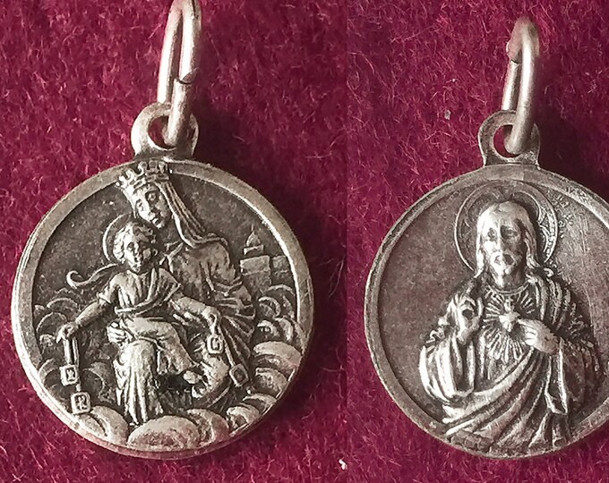 Vintage French Virgin Mary Religious Medal Catholic AP PENIN Signed ...