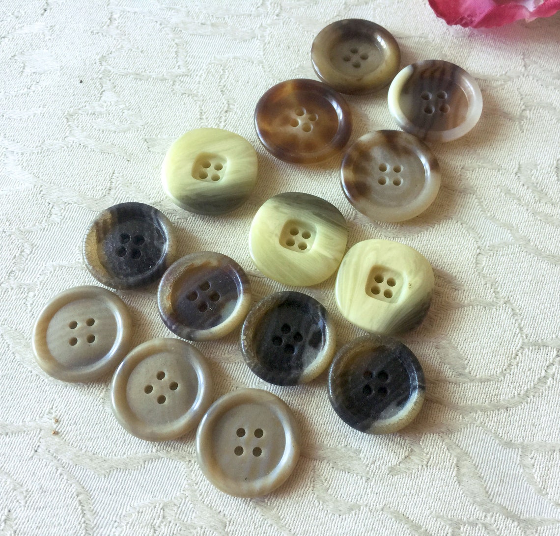 Lot 14 Vintage coat buttons sewing buttons 1 1/8 to Etsy