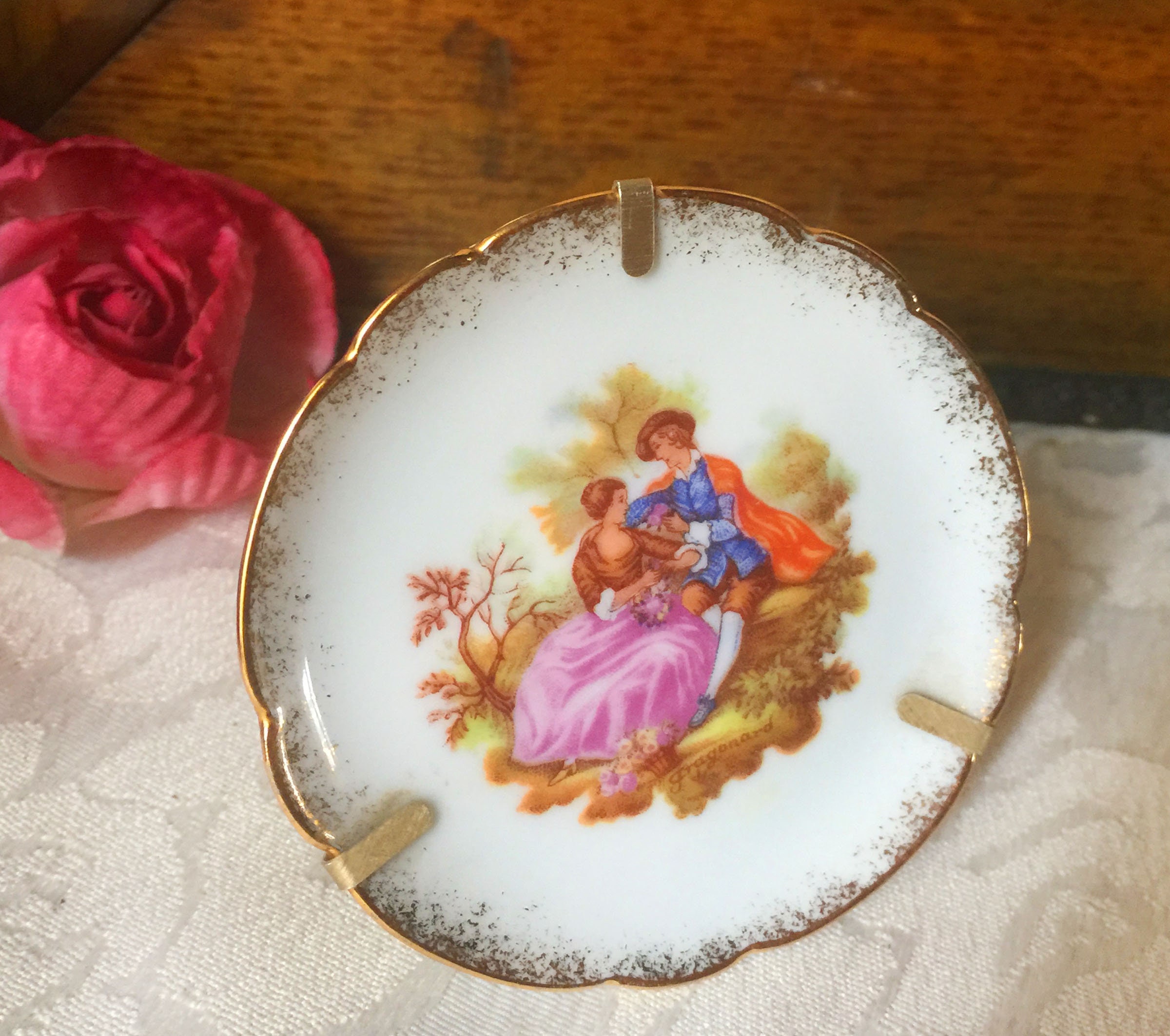 Limoges Porcelain Miniature Plate Porcelain Miniature Doll Etsy