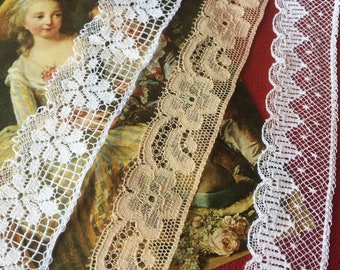 Crafts supply Doll dress No stretch L222 Approx 58 inch 16mm width 20 yds White Polyester Lace Mesh Lace 5 yds