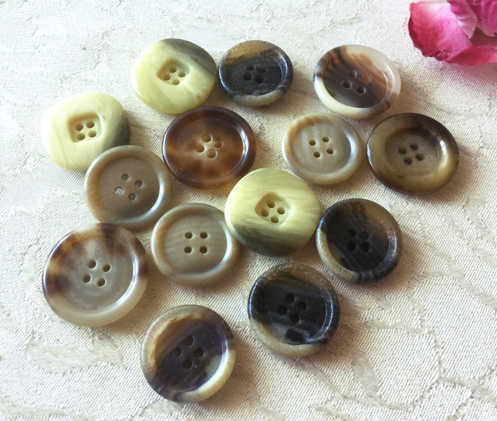 Lot 14 Vintage coat buttons sewing buttons 1 1/8 to Etsy