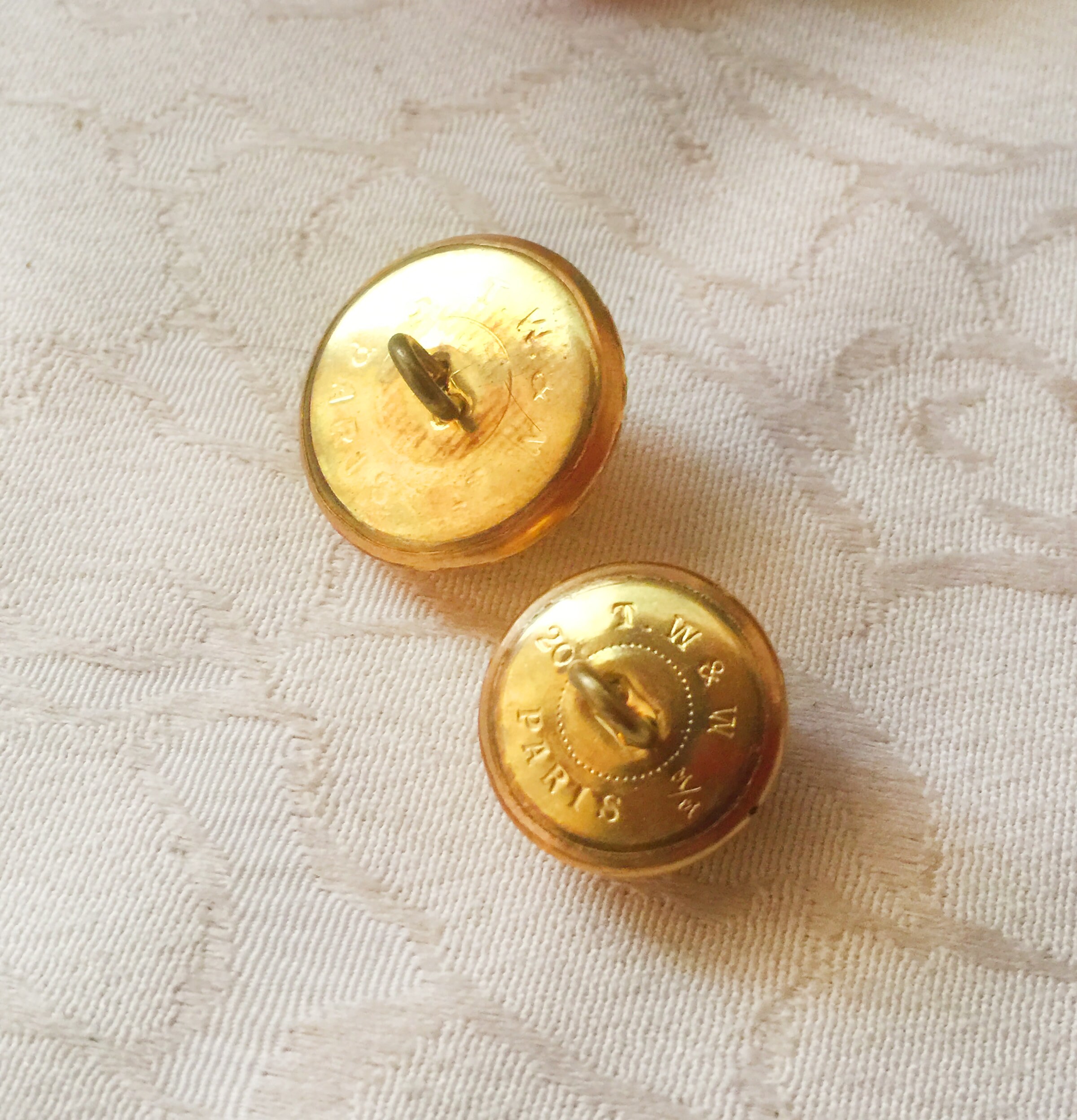 Lot 2 vintage french military buttons artillery uniform Etsy