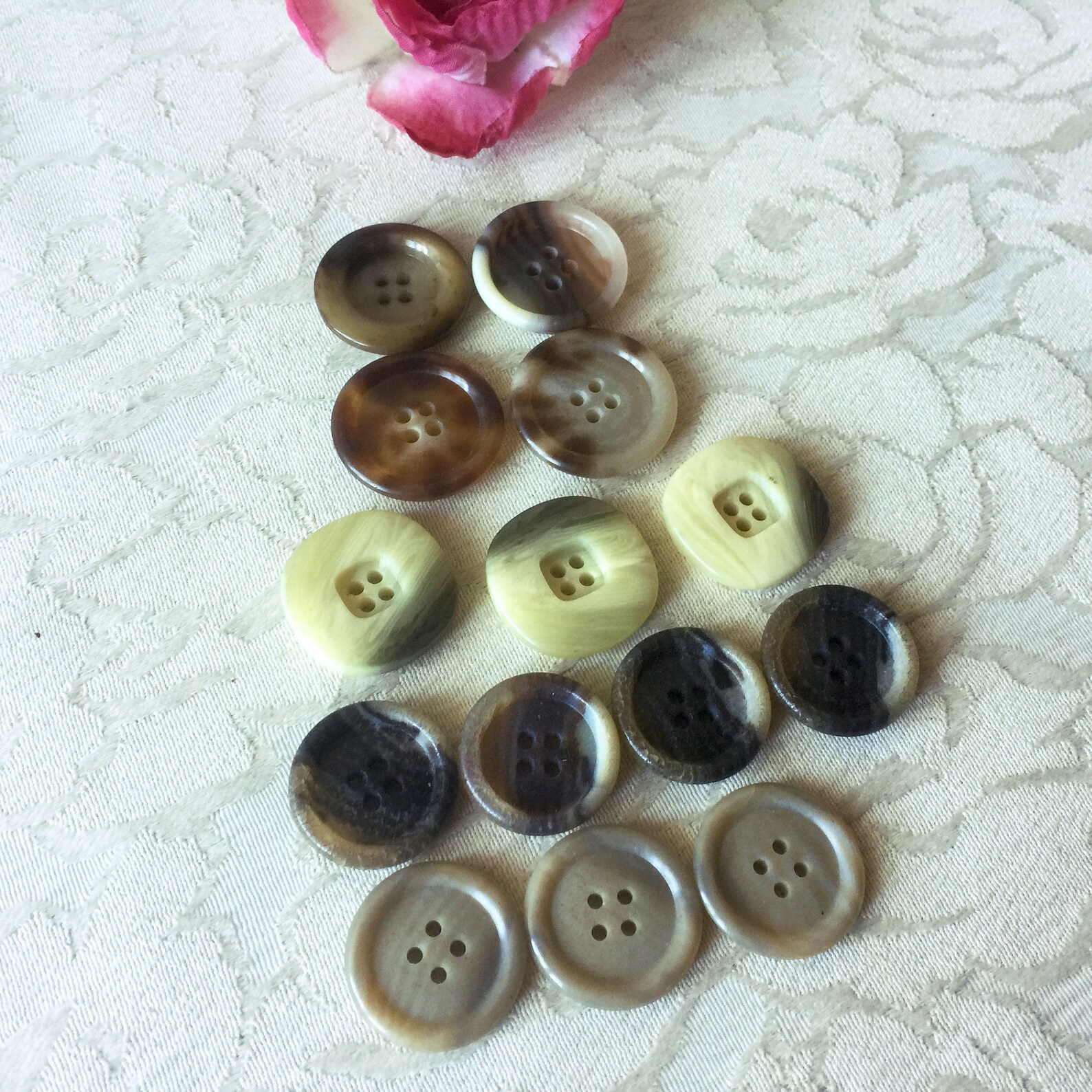 Lot 14 Vintage coat buttons sewing buttons 1 1/8 to Etsy