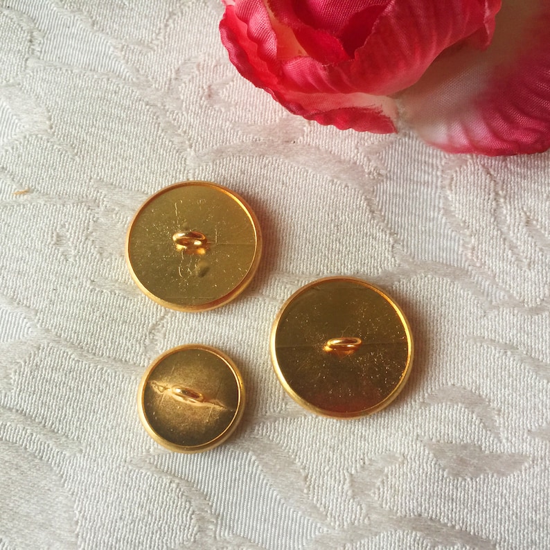 officer buttons Militaria collection gold metal blazer button uniform button 3 vintage french imperial guard buttons costume button