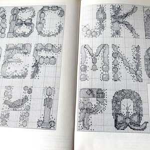 Vintage DMC Magazine Alphabet Patterns, Cross Stitch Lesson, Christmas ...