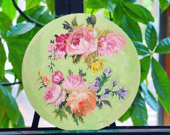 Peonies Original Painting in Oils