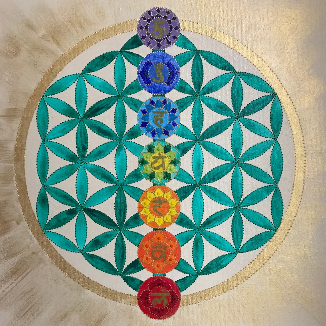 Sacred geometry Mandala for healing meditation on chakras | Etsy