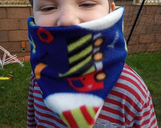 Construction Digger Neck Warmer Fleece Gaiter/Snood for Kids