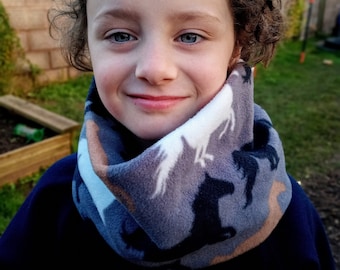 Wild Horses Neck Warmer Fleece Gaiter/Cowl/Snood for Toddler, Child and Adult
