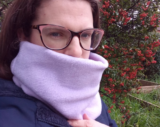 Neck Warmer Various Pinks Reds Purples Fleece Eco Recycled Option Gaiter/Cowl/Snood for Toddler/Child/Teenager/Adult/Man/Woman