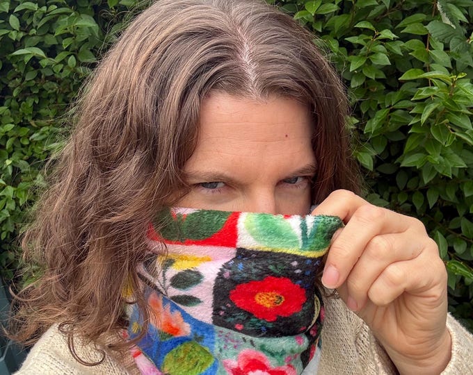 Neck Warmer Cheerful Blooms Supersoft Cuddle Fleece Gaiter/Snood for ALL Ages