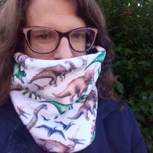 Dinosaurier Fleece Gaiter/Cowl/Snood für Kleinkinder, Kinder und Erwachsene