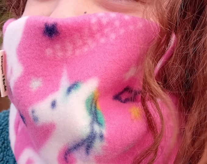 Pink Unicorn Neck Warmer Fleece Gaiter/Snood for TODDLER LAST ONE