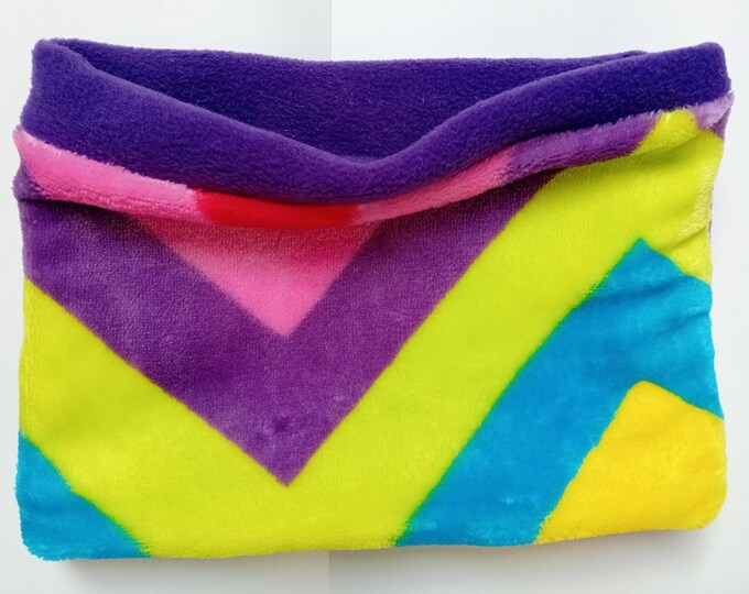Neck Warmer Rainbow Chevron Supersoft Cuddle Fleece Gaiter/Snood for All Ages