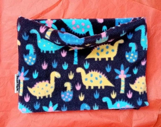 Dinosaur Colourful Neck Warmer Fleece Gaiter/Snood for All Ages