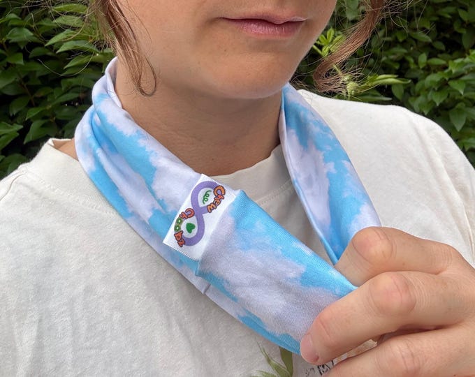 Chew Choobz Sensory Snood – Nature Theme - Cotton Jersey Chewable Neck Gaiter for Autism, ADHD