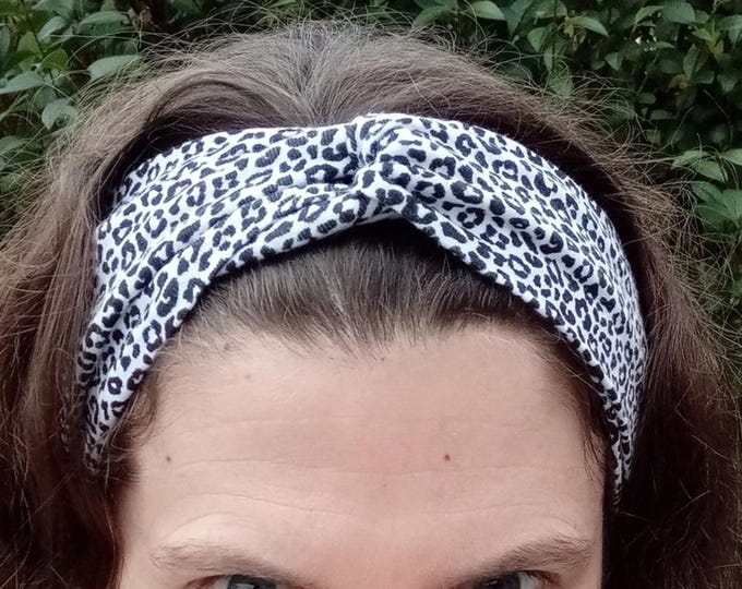 Turban Knot Stretch Headband - Various - Various Patterns Horse, Sloth, Whale, Snow Leopard