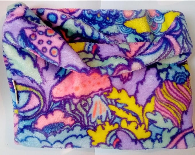 Neck Warmer Toadstool Fungi Print Colourful Supersoft Cuddle Fleece Gaiter/Snood for ALL AGES