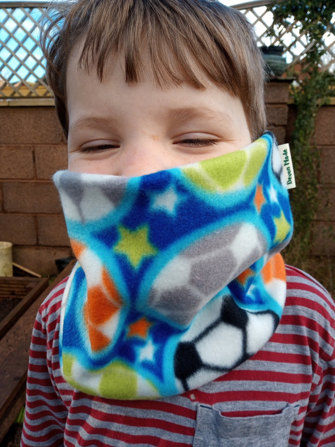 Football Soccer Neck Warmer Fleece Gaiter/cowl/snood for Toddler/child