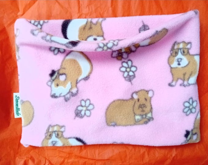 Neck Warmer Guinea Pig Pink Fleece Gaiter/Snood for All Ages