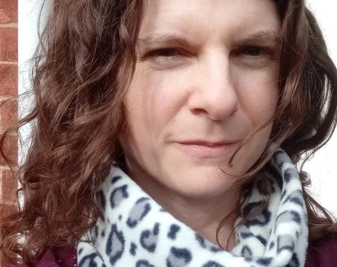 Neck Warmer Cheetah Snow Leopard Print Fleece Gaiter/Snood for All Ages