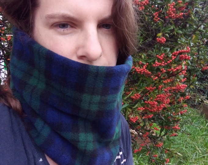 Neck Warmer Tartan Fleece Snood for All Ages