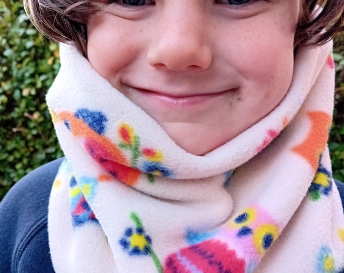 Owl Neck Warmer Fleece Gaiter/Snood for All Ages