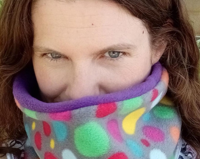 Neck Warmer Spotty Fleece Gaiter/Cowl/Snood for Toddler/Child/Teenager/Adult/Man/Woman