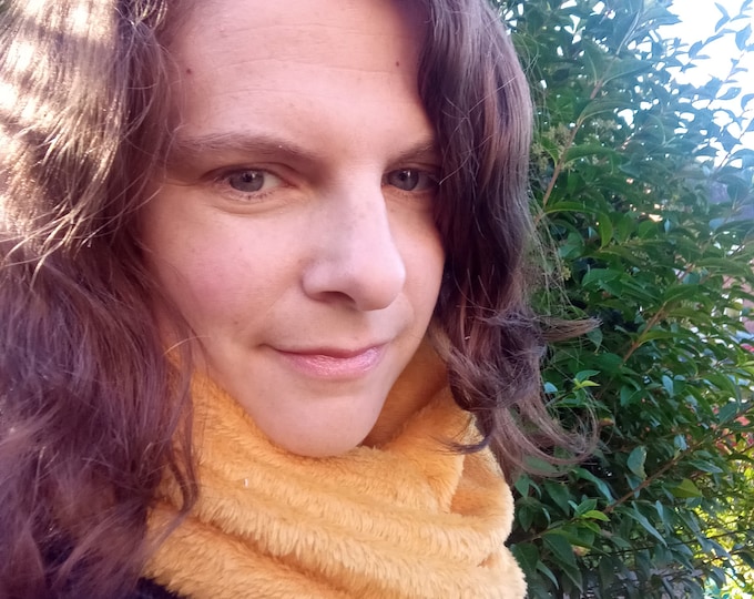 Neck Warmer Cuddle Fleece Teal Cream Mustard Red Green Black Gaiter/Snood for All Ages