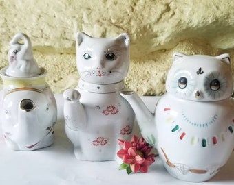 Theiere Chat Vintage Etsy
