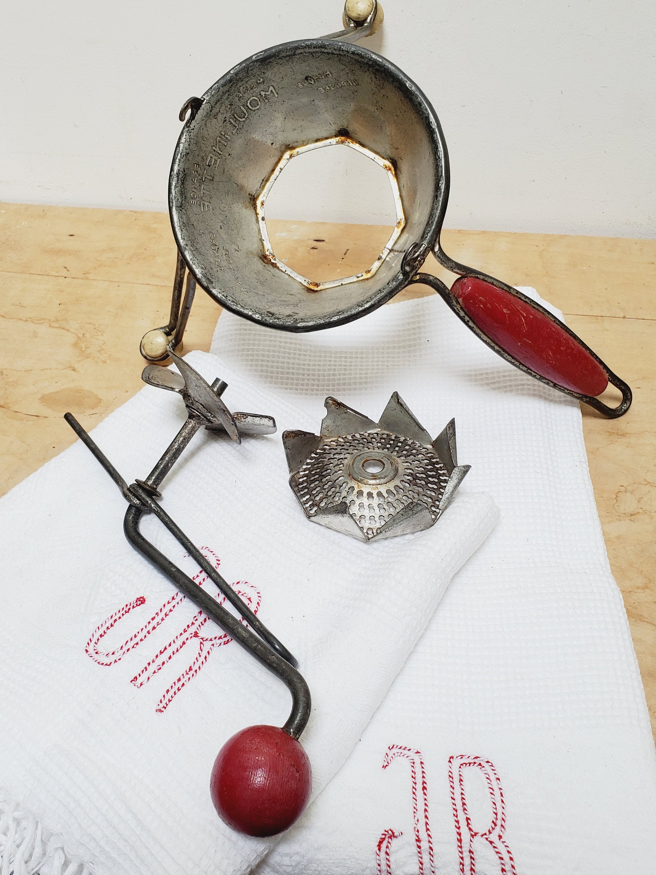 1950s Vintage French Moulinette Food Mill Moulin Legumes