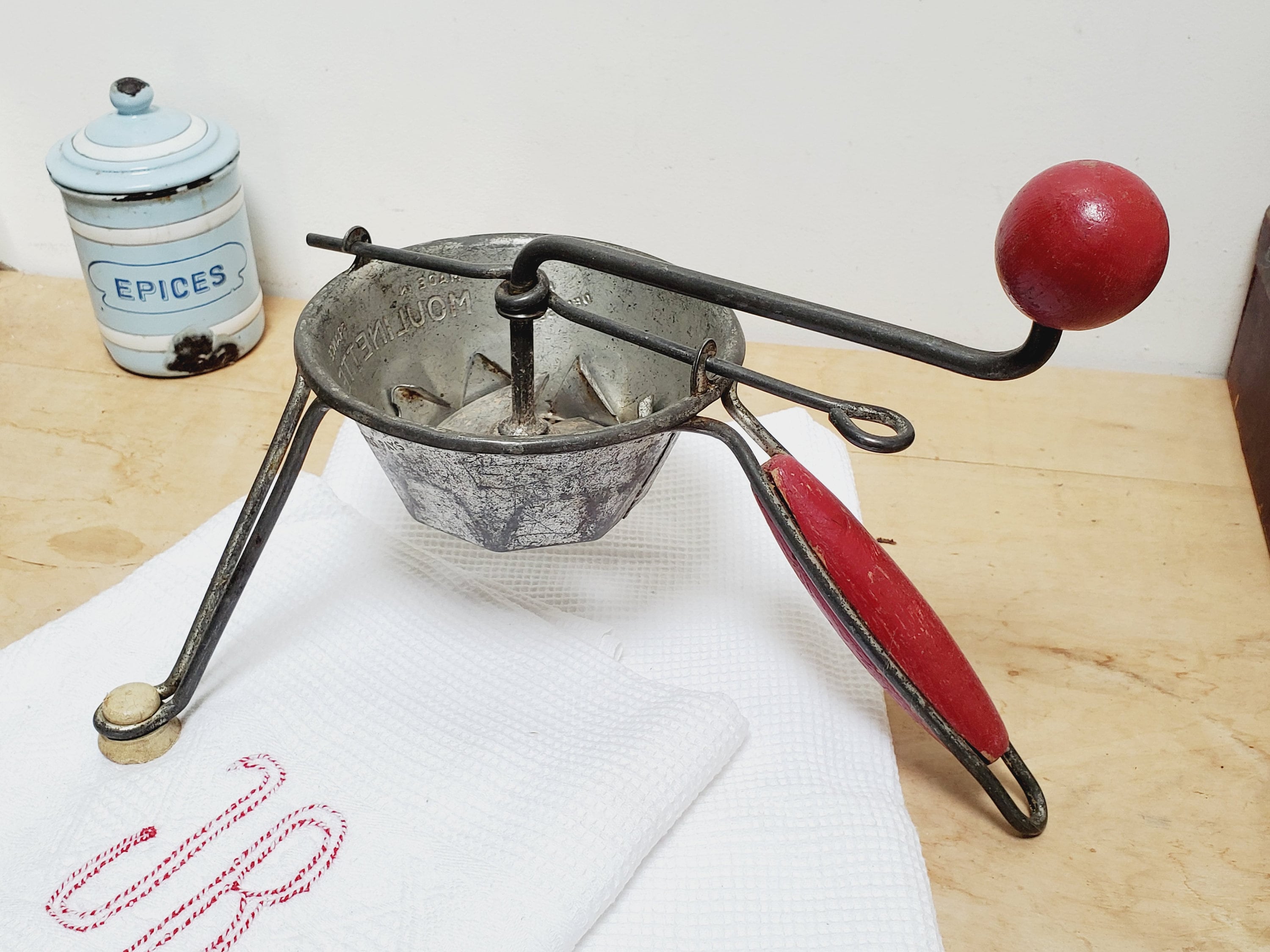 moulin legume パセリチョッパー・フードミル　ヴィンテージ 1950s Vintage French Moulinette Food Mill Moulin Legumes