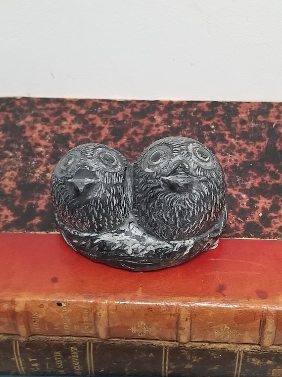 ヴィンテージ カナダ製 WOLF ORIGINAL フクロウ 彫刻 置物